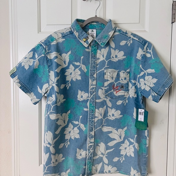 Make Me an Offer!NWT Collector's Disney Tiana Men's Floral Button up Dress Shirt - Picture 2 of 9